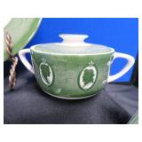 COLONIAL HOMESTEAD BY ROYAL DISHES PLUS VINTAGE COFFEE CUPS