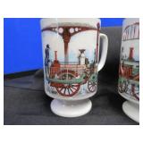COLONIAL HOMESTEAD BY ROYAL DISHES PLUS VINTAGE COFFEE CUPS