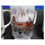 COLONIAL HOMESTEAD BY ROYAL DISHES PLUS VINTAGE COFFEE CUPS