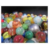CROWN BAG WITH 3 PLUS POUNDS OF VINTAGE MARBLES