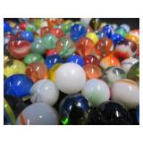 CROWN BAG WITH 3 PLUS POUNDS OF VINTAGE MARBLES