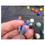 CROWN BAG WITH 3 PLUS POUNDS OF VINTAGE MARBLES