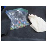 2 BAGS OF MARBLES (VINTAGE)
