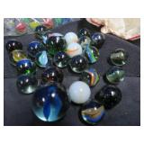 2 BAGS OF MARBLES (VINTAGE)