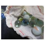 2 BAGS OF MARBLES (VINTAGE)