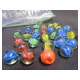 2 BAGS OF MARBLES (VINTAGE)