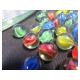 2 BAGS OF MARBLES (VINTAGE)