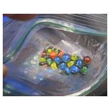 2 BAGS OF MARBLES (VINTAGE)