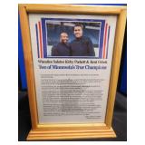 AUTOGRAPHED 1991 UNOPENED WHEATIES BOX  IN BEAUTIFUL DISPLAY CASE