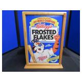 MINNESOTA TWINS LIMITED EDITION FROSTED FLAKES BOX IN BEAUTIFUL 2 SIDED PLEXI / WOOD DISPLAY CASE.