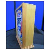 MINNESOTA TWINS LIMITED EDITION FROSTED FLAKES BOX IN BEAUTIFUL 2 SIDED PLEXI / WOOD DISPLAY CASE.