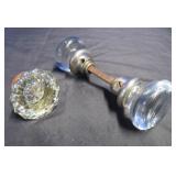 3 GLASS/CRYSTAL ANTIQUE DOOR KNOBS