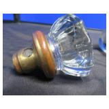 3 GLASS/CRYSTAL ANTIQUE DOOR KNOBS