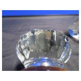 3 GLASS/CRYSTAL ANTIQUE DOOR KNOBS