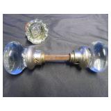 3 GLASS/CRYSTAL ANTIQUE DOOR KNOBS