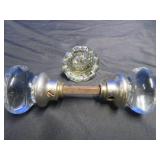 3 GLASS/CRYSTAL ANTIQUE DOOR KNOBS