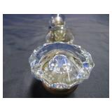 3 GLASS/CRYSTAL ANTIQUE DOOR KNOBS