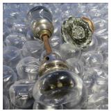 3 GLASS/CRYSTAL ANTIQUE DOOR KNOBS