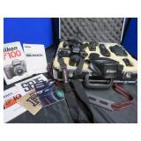 8 PIECE  NIKON DOUBLE CAMERA SET / ALUMINUM CASE