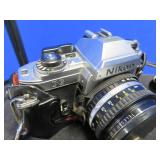8 PIECE  NIKON DOUBLE CAMERA SET / ALUMINUM CASE