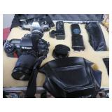 8 PIECE  NIKON DOUBLE CAMERA SET / ALUMINUM CASE