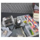 PLANO LURE BOX / NEW LURES / REEL / MISC