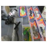PLANO LURE BOX / NEW LURES / REEL / MISC