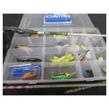 PLANO LURE BOX / 3 RODS AND REELS