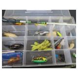 PLANO LURE BOX / 3 RODS AND REELS