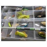 PLANO LURE BOX / 3 RODS AND REELS