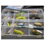 PLANO LURE BOX / 3 RODS AND REELS