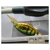 PLANO LURE BOX / 3 RODS AND REELS