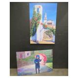 2 LARGE PAINTING ON CANVAS