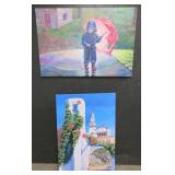 2 LARGE PAINTING ON CANVAS