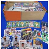 MIXED BOX OF DIFFERENT YEARS OF BASEBALL CARDS.