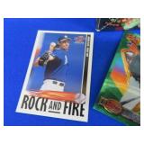 MIXED CARDS WITH BASKETBALL COLLECTORS TRADING CARD BOOK  / BIG NAMES