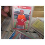 LARGE BOX OF MIXED YEAR BASEBALL CARDS.