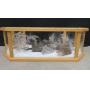 GORGEOUS SILVER FOX / 8PT. EUROPEAN GLASS CASE/COFFEE TABLE MOUNT