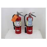 (2) 12" Fire Extinguishers