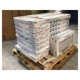 Pallet with 24 Cases Stonehollow Mist 12 in. x 24 in. Glazed Porcelain Floor and Wall Tile (15.6 sq. ft. / case) not used see pictures