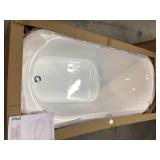 Schon Aiden 70 in. L Acrylic Single Slipper Flatbottom Non-Whirlpool Bathtub in White not used see pictures