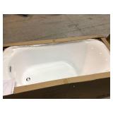 Schon Aiden 70 in. L Acrylic Single Slipper Flatbottom Non-Whirlpool Bathtub in White not used see pictures