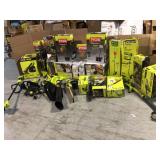 Pallet with assorted Ryobi Outdoor tools customer returns various models and conditions see pictures