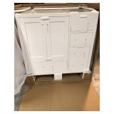 Virtu Caroline Madison 36 in. W Bath Vanity Cabinet Only in White not used see pictures