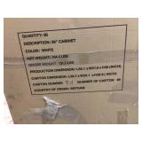 Virtu Caroline Madison 36 in. W Bath Vanity Cabinet Only in White not used see pictures