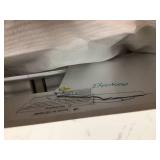 Home Decorators Bankside 37 in. W x 22 in. D Bath Vanity in White with Engineered Marble Vanity Top in Carrara White with White Basin Damaged door see pictures