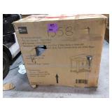 Home Decorators Bankside 37 in. W x 22 in. D Bath Vanity in White with Engineered Marble Vanity Top in Carrara White with White Basin Damaged door see pictures