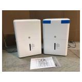 Lot of 2 GE 35 pt. per Day Dehumidifier for Very Damp Rooms up to 1000 sq. ft.