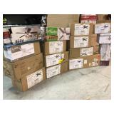 Pallet with assorted ceiling fans various models, sizes and conditions see pictures open boxes