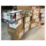Pallet with assorted ceiling fans various models, sizes and conditions see pictures open boxes